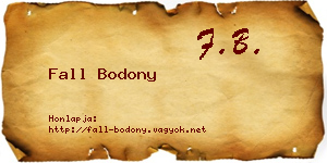 Fall Bodony névjegykártya